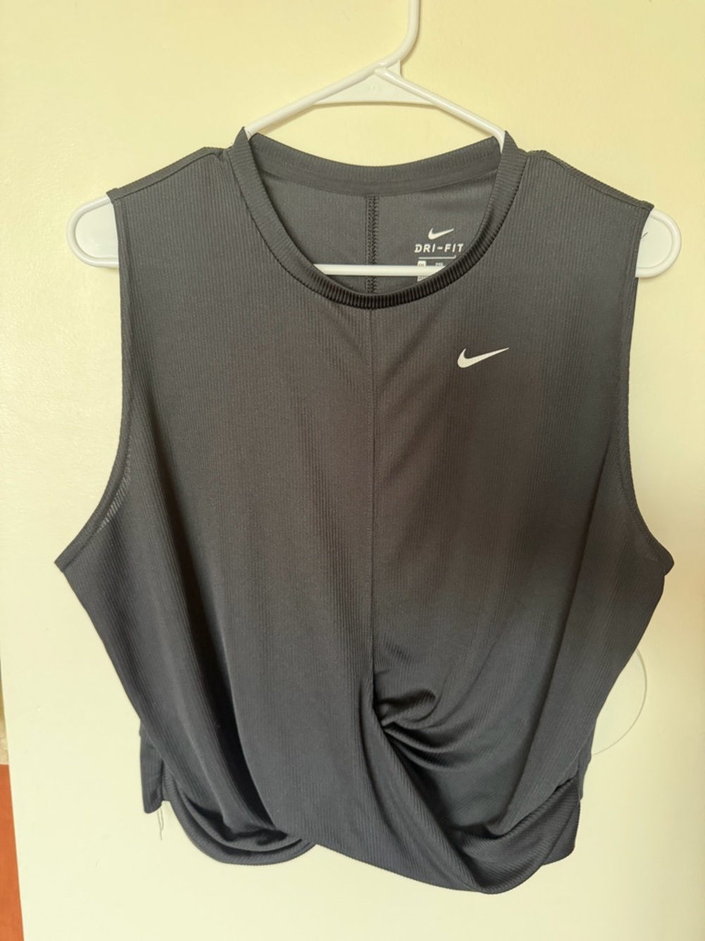 Nike Black Dri-FIT Twist Hem Tank Top